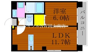 大雲寺前駅 徒歩3分 5階の物件間取画像